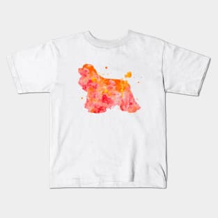 American Cocker Spaniel Dog Watercolor Painting 2 Kids T-Shirt